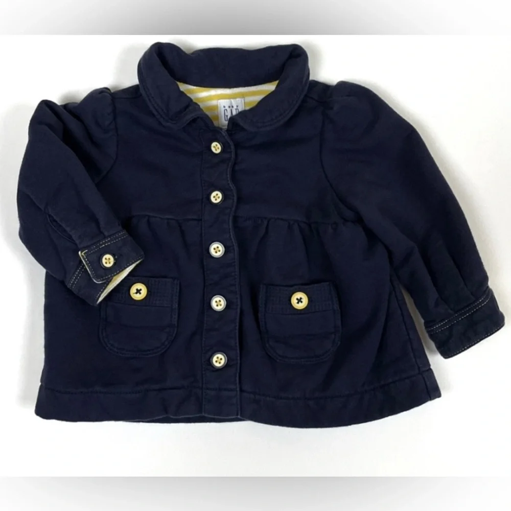 Baby Gap Navy Blue Sweater Jacket Size 6-12M